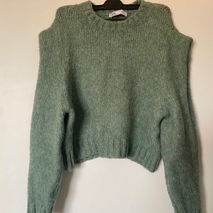 Vibrant green jumper from Zara